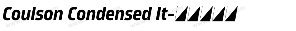 Coulson Condensed It字体转换